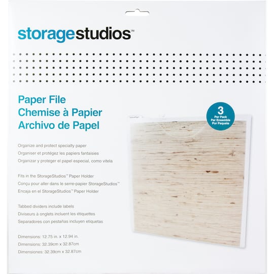 Storage Studios 13&#x22; x 13&#x22; Paper Files with Tabbed Dividers &#x26; Labels, 3ct.